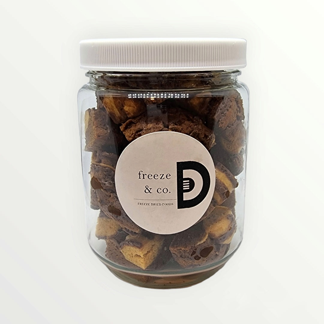 Chocolate Caramel Brownie Bites Freeze Dried