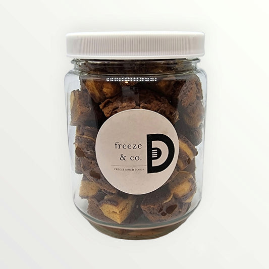 Chocolate Caramel Brownie Bites Freeze Dried