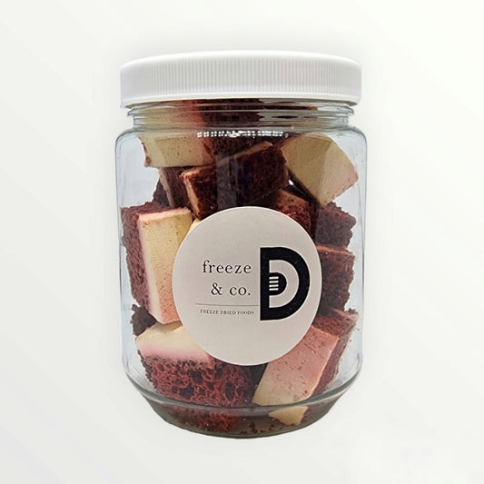 Red Velvet Cake Bites Freeze Dried