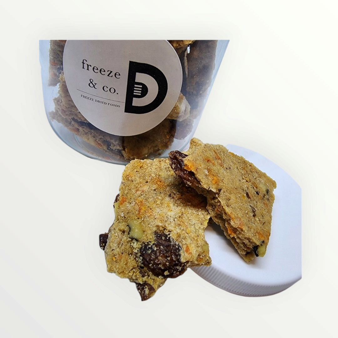 Carrot Raisin Walnut Brittle Freeze Dried